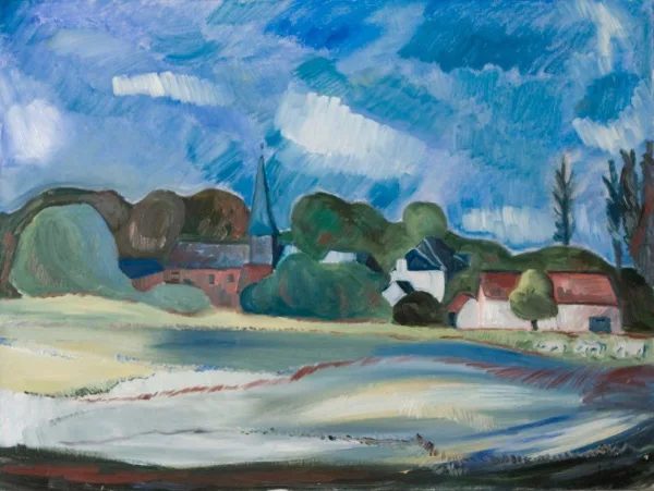 n8-1995-08-09-Huile-toile-60x80cm-Erbisoeul-Le-village